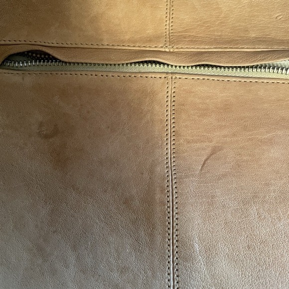 BOYY Brown Camel Tan Top Handle Soft Leather Large Tote Bag Purse Handbag - Picture 5 of 16